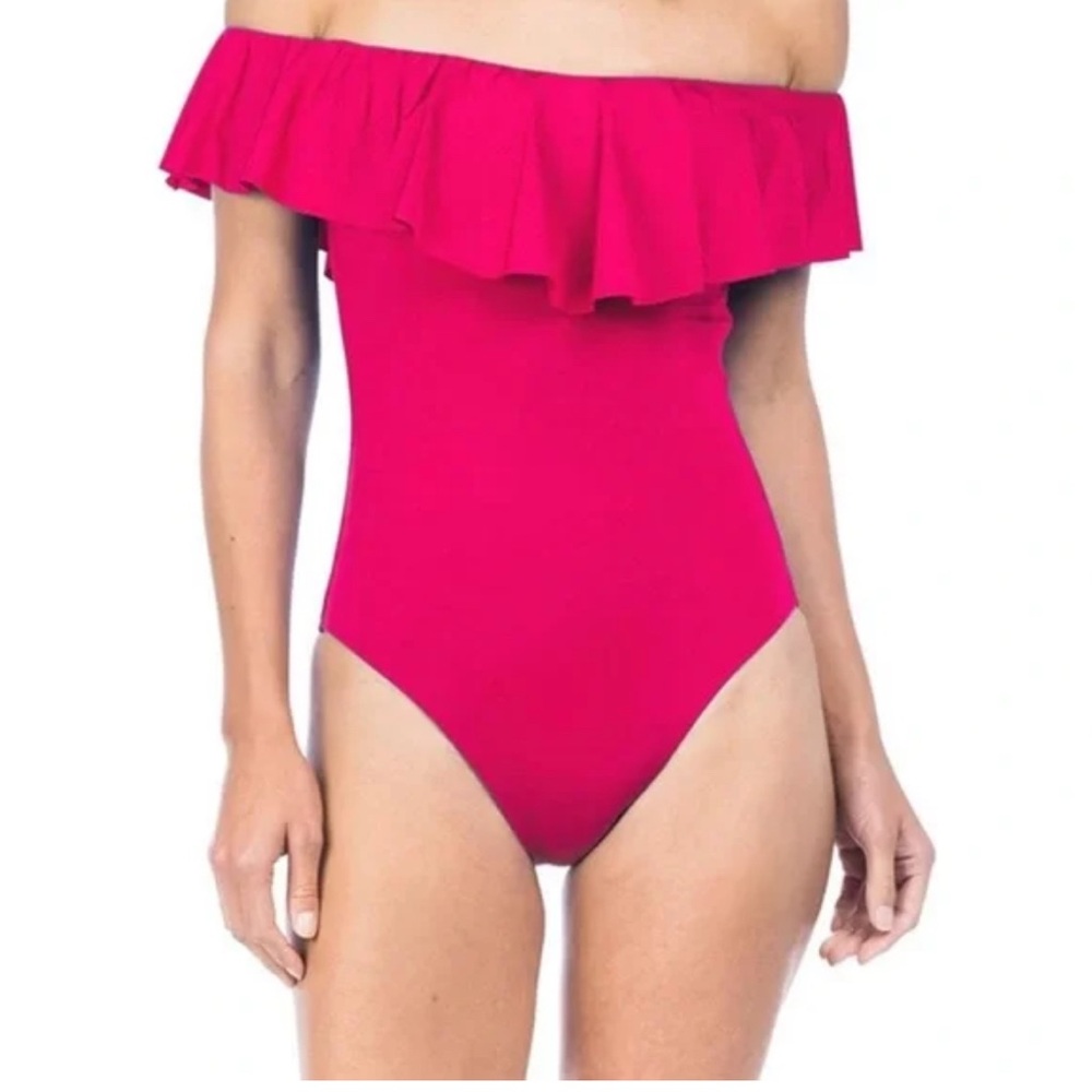 TRINA TURK Monica off the shoulder one piece swimsuit